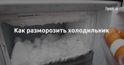 Как разморозить холодильник - 7days.ru