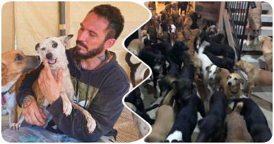 Во время урагана мужчина приютил у себя дома 300 бродячих животных - mur.tv