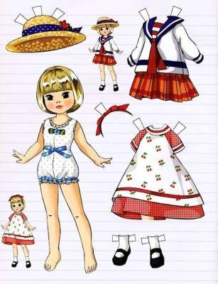 Схемы для вырезания бумажных кукол с детьми - milayaya.ru