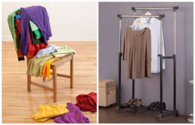 8 идей, где можно хранить ношенную одежду, чтобы не сбрасывать ее на стул - milayaya.ru