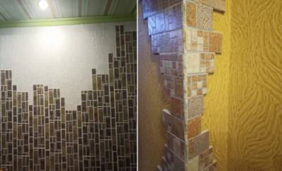 Бюджетная идея использования напольной плитки в декорировании стены обеденной зоны - milayaya.ru