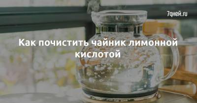 Как почистить чайник лимонной кислотой - 7days.ru