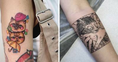 20 крутых и необычных татуировок с изображением котиков, которые захочется повторить даже тем, у кого нет кота - mur.tv