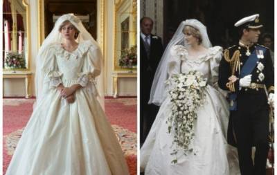принцесса Диана - принц Чарльз - Эмма Коррин - 600 часов работы и 100 метров кружева. Как шили свадебное платье принцессы Дианы для сериала "Корона" - hochu.ua