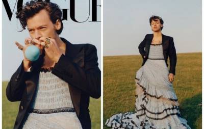 Гарри Стайлз - Гарри Стайлс - Гарри Стайлс примерил кружевные платья и юбки в клетку от Gucci для американского Vogue (ФОТО) - hochu.ua - Сша