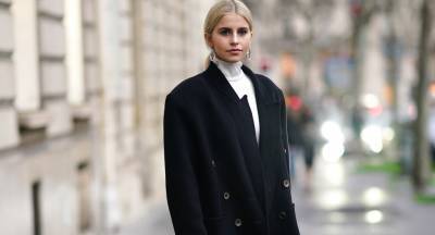 Streetstyle: с чем носить черное длинное пальто - vogue.ua