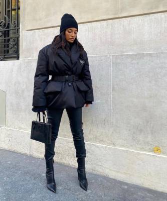 Амина Муадди - Да, зима — это черный. И даже модная парижанка Амина Муадди это признает - elle.ru