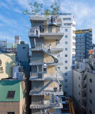 Отель с лестницами на фасаде в Токио - elle.ru - Япония - Токио - Отель