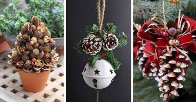 Композиции из шишек: 15 идей для зимнего декора - milayaya.ru