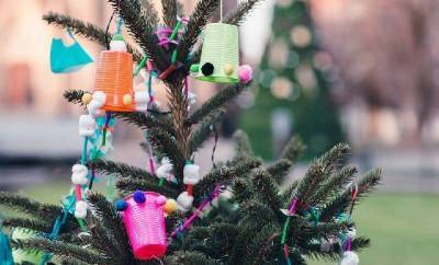 Украшение ёлки на улице на Новый год своими руками. 6 простых вариантов самодельных ёлочных игрушек - lifehelper.one