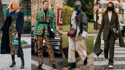 saint Laurent - Стритстайл: лучшие наряды с улиц модных столиц 2020 года - vogue.ru - Париж - Лондон - Шанхай - Токио - Нью-Йорк