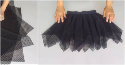 Просто отрежь и сострочи: нарядная юбка из фатина с элементарной сборкой - lifehelper.one