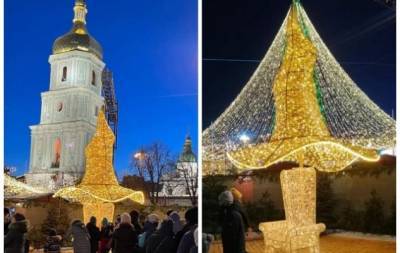 На Софийскую площадь вернули скандальную шляпу, снятую с новогодней елки (ФОТО) - hochu.ua