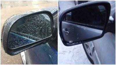 Элементарный способ, чтобы автомобильные зеркала не покрывались каплями дождя и льдом - lifehelper.one
