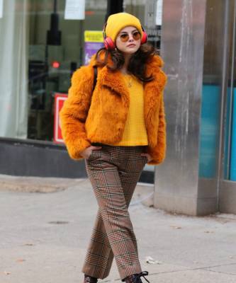 Селена Гомес - 3 самые модные шубы этой зимы - elle.ru - Нью-Йорк