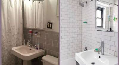 Внезапное преображение серенькой ванной в элегантное место - milayaya.ru