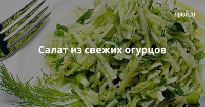 Салат из свежих огурцов - 7days.ru