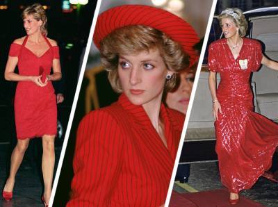 принцесса Диана - Диана Спенсер - 70 красных нарядов: как принцесса Диана носила любимый цвет - marieclaire.ru