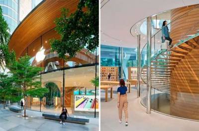 Необычный дизайн нового магазина Apple в Таиланде - chert-poberi.ru - Таиланд - Бангкок