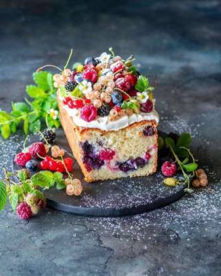 Красиво и очень вкусно! Готовим творожный кекс с сезонными ягодами - milayaya.ru