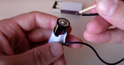 Как зажечь спичку от батарейки: трюк, который может пригодиться дома или в походе - lifehelper.one