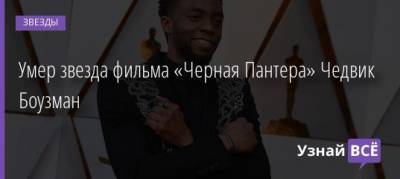 Умер звезда фильма «Черная Пантера» Чедвик Боузман - uznayvse.ru - Сша