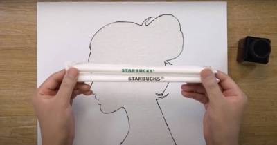 Удивительная картина: техника рисования соломкой Starbucks - lifehelper.one