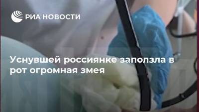 Уснувшей россиянке заползла в рот огромная змея - mur.tv - Москва - республика Дагестан