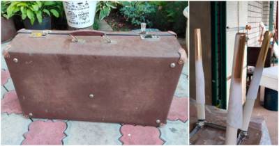 Достойная идея использования старого чемодана для обновления интерьера - lifehelper.one