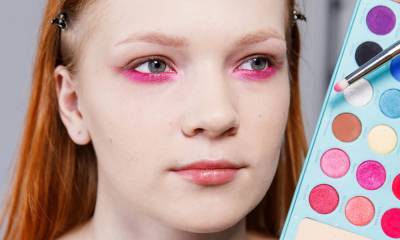 Как сделать летний необычный макияж с цветными ресницами - woman.ru