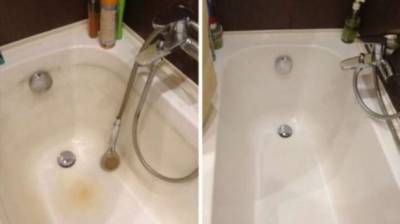 Доступный способ очистить ванну со стойкими загрязнениями, не используя агрессивную химию - milayaya.ru