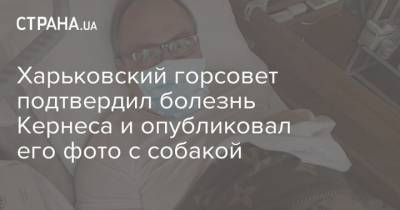 Александр Новак - Харьковский горсовет подтвердил болезнь Кернеса и опубликовал его фото с собакой - mur.tv - Харьков