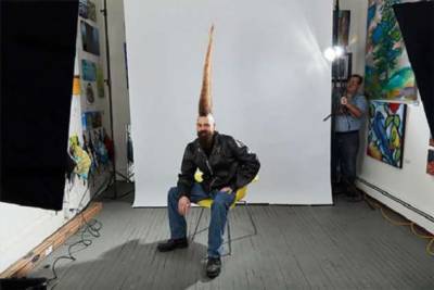 Житель Миннесоты побил мировой рекорд, сделав на голове ирокез высотой 108 см - chert-poberi.ru - штат Миннесота