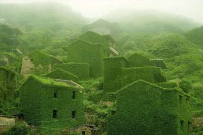 Китайскую деревню покинули люди, и уже через несколько лет ее почти полностью поглотила природа (10 фото) - chert-poberi.ru - Китай
