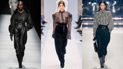 Белла Хадид - Max Mara - Alberta Ferretti - Модные брюки 2020: модели с высокой талией - vogue.ru