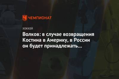 Алексей Волков - Волков: в случае возвращения Костина в Америку, в России он будет принадлежать Авангарду - mur.tv - Россия