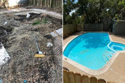 Дом с секретом, или Как дождь помог обнаружить роскошный бассейн в заброшенном дворе - chert-poberi.ru - Сша - штат Техас