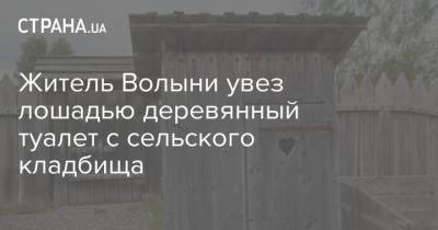 Житель Волыни увез лошадью деревянный туалет с сельского кладбища - mur.tv - Киев