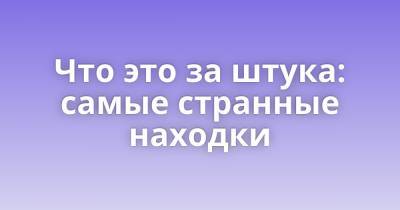 Что это за штука: самые странные находки - porosenka.net