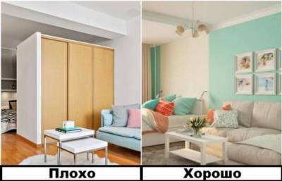 4 неудачных способа зонирования комнаты, которые превратят ее в каморку - milayaya.ru