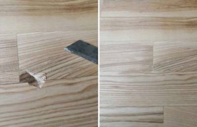 Как убрать вмятины на деревянной поверхности без покупных средств: плотницкая хитрость - milayaya.ru