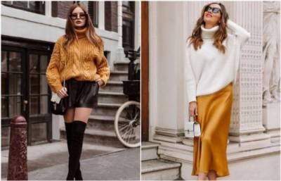 Как носить юбку со свитером и не казаться простушкой: 7 модных вариантов - milayaya.ru
