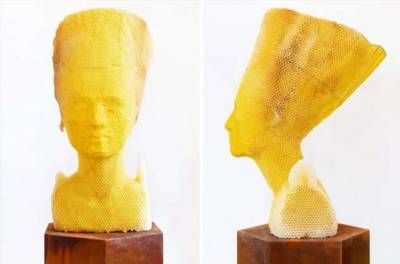 царица Нефертити - Бюст Нефертити из пчелиного воска - chert-poberi.ru - Голландия - Египет - Амстердам - Словакия