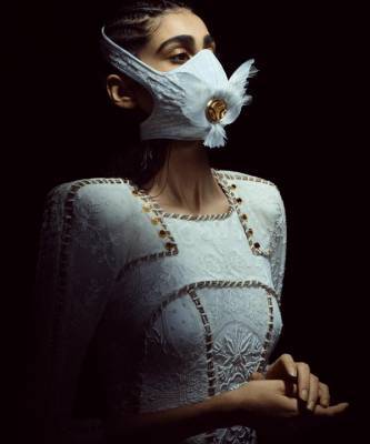 Свадебный #newlook: кутюрная защитная маска для невесты - elle.ru - Франция - Париж