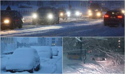 Гродно и область завалило снегом: 10-балльные пробки, упавшие деревья, коммунальники на дорогах - porosenka.net