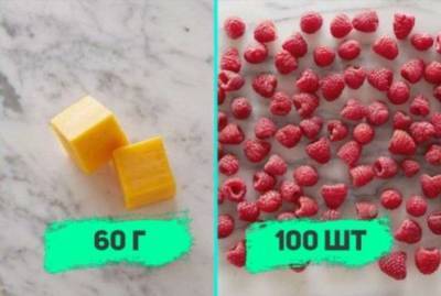 Как выглядят 100 калорий на примере 18 различных продуктов - lublusebya.ru