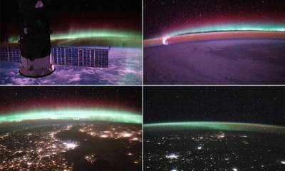 Астронавты на МКС показали, как выглядит полярное сияние из космоса - porosenka.net - Финляндия - Швеция - Румыния - Казахстан