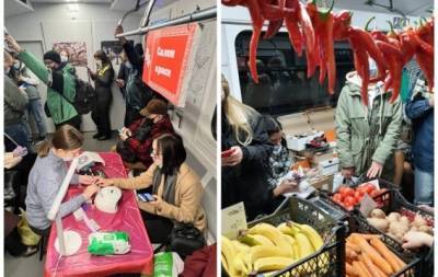 Маникюрный салон, базар и барбершоп: в киевском метро устроили акцию против нелегальной торговли (ФОТО) - hochu.ua - Киев
