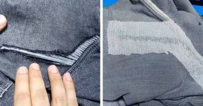 Зашейте дырку на джинсах между ног: простой метод без швейной машинки - lifehelper.one