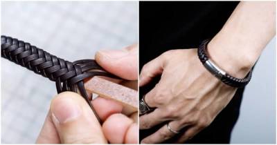 Крутой кожаный браслет своими руками: необычная и предельно простая техника плетения - lifehelper.one